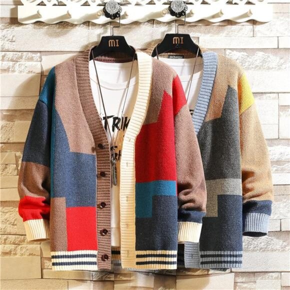 New Men's Soft Knit Long Sleeve Button-Up Cardigan Sweater, Cozy & Stylish - Picture 5 of 7